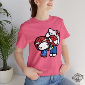 Hello Kitty Spiderman Graphic T Shirt Sanrio Marvel Graphic T Shirt Hello Kitty Art Aesthetic Sanrio Disney Graphic T Shirt Hoodie Sweatshirt revetee 3