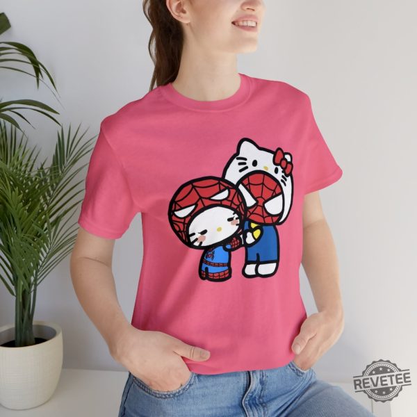 Hello Kitty Spiderman Graphic T Shirt Sanrio Marvel Graphic T Shirt Hello Kitty Art Aesthetic Sanrio Disney Graphic T Shirt Hoodie Sweatshirt revetee 3