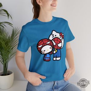 Hello Kitty Spiderman Graphic T Shirt Sanrio Marvel Graphic T Shirt Hello Kitty Art Aesthetic Sanrio Disney Graphic T Shirt Hoodie Sweatshirt revetee 4