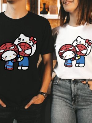 Hello Kitty Spiderman Graphic T Shirt Sanrio Marvel Graphic T Shirt Hello Kitty Art Aesthetic Sanrio Disney Graphic T Shirt Hoodie Sweatshirt revetee 6