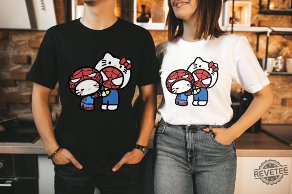 Hello Kitty Spiderman Graphic T Shirt Sanrio Marvel Graphic T Shirt Hello Kitty Art Aesthetic Sanrio Disney Graphic T Shirt Hoodie Sweatshirt revetee 6