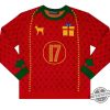 Portugal Ronaldo 17 Christmas Ugly Sweater Festive Sweater For Soccer Fans trendingnowe 1