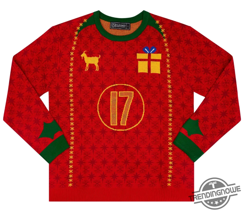 Portugal Ronaldo 17 Christmas Ugly Sweater  Festive Sweater For Soccer Fans