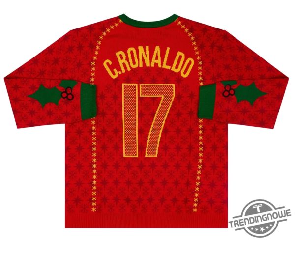 Portugal Ronaldo 17 Christmas Ugly Sweater Festive Sweater For Soccer Fans trendingnowe 2