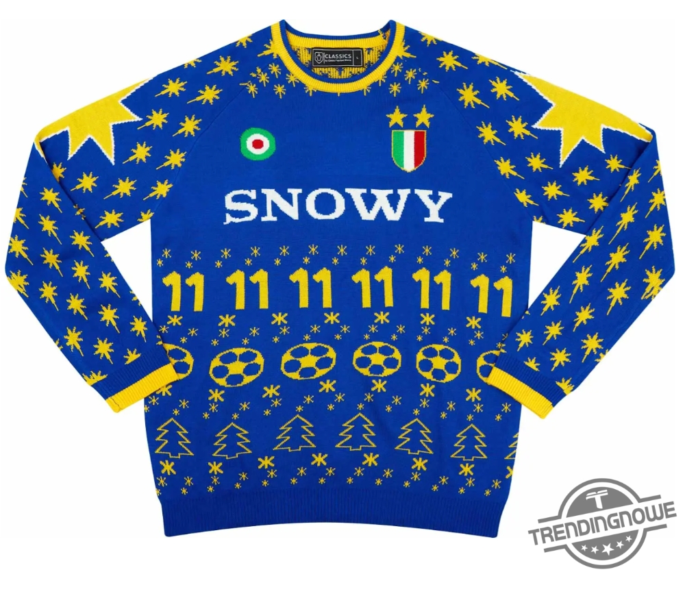 Ravanelli 11 Snowy Christmas Ugly Sweater  Fun And Festive Soccerinspired Sweater