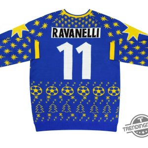 Ravanelli 11 Snowy Christmas Ugly Sweater Fun And Festive Soccerinspired Sweater trendingnowe 2