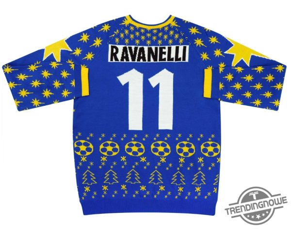 Ravanelli 11 Snowy Christmas Ugly Sweater Fun And Festive Soccerinspired Sweater trendingnowe 2