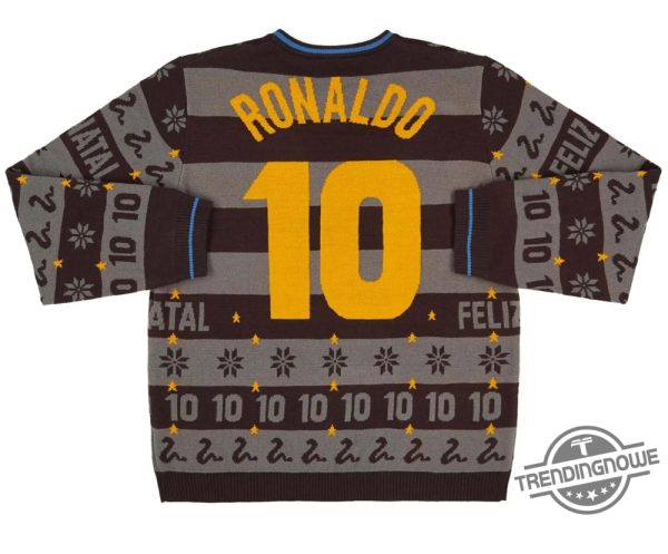 Ronaldo 10 Feliz Natal Christmas Ugly Sweater Celebrate Christmas With Soccer Spirit trendingnowe 2