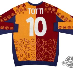 Totti 10 In A Manger Christmas Ugly Sweater Playful Holiday Sweater For Totti Fans trendingnowe 2