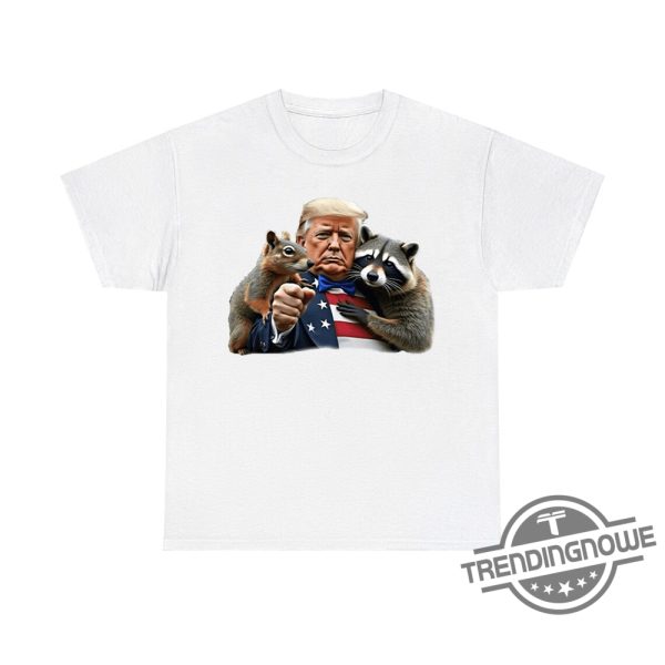 Trump Peanut Squirrel Raccoon Shirt Unique And Bold Tee For Animal Advocates trendingnowe 2