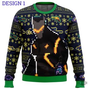 fortnite christmas sweater twas night party flossing through the snow ugly artificial wool sweatshirt laughinks 1