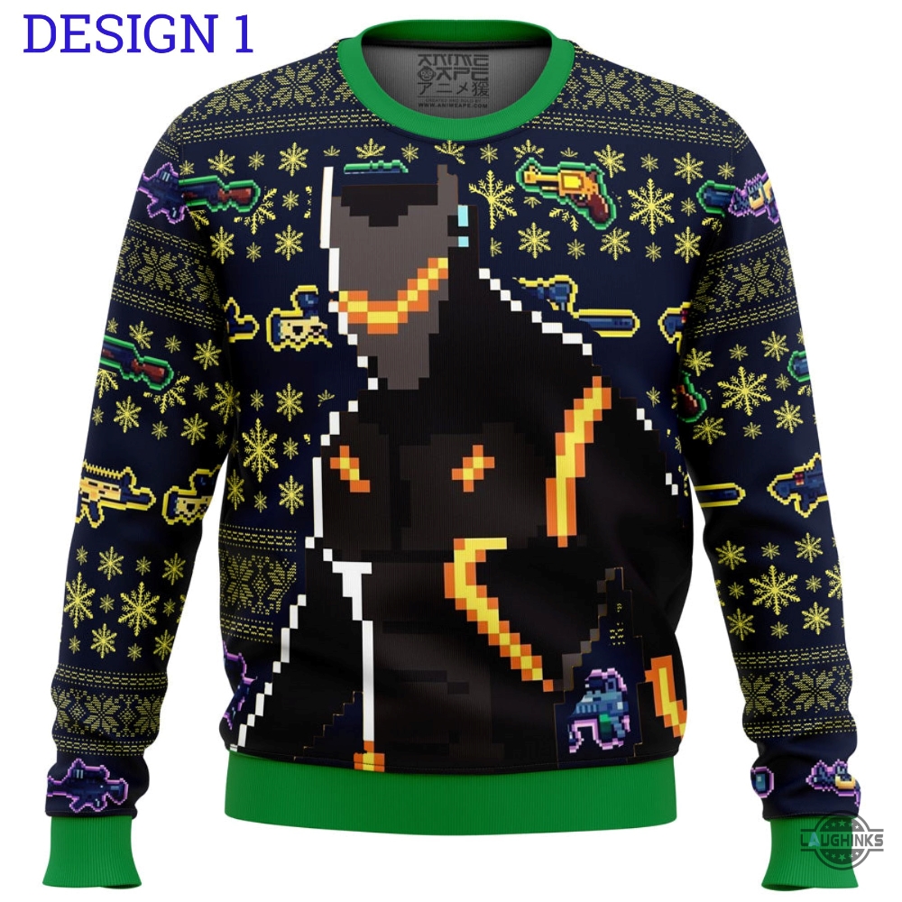 Fortnite Christmas Sweater Twas Night Party Flossing Through The Snow Ugly Artificial Wool Sweatshirt