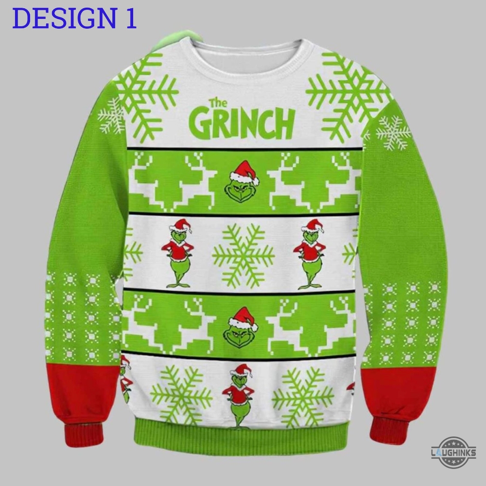 The Grinch Ugly Christmas Sweater All Your Sweaters Are Ugly I Just Took A Dna Test Artificial Wool Sweatshirt