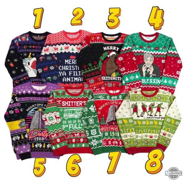 christmas movie ugly sweater best seller family matching xmas faux knitted artificial wool sweatshirt laughinks 1