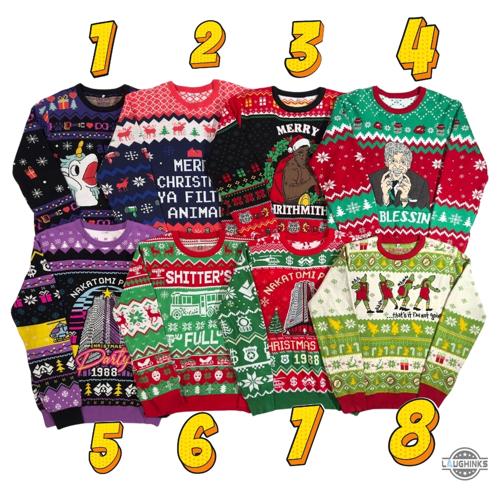 Christmas Movie Ugly Sweater Best Seller Family Matching Xmas Faux Knitted Artificial Wool Sweatshirt