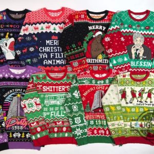 christmas movie ugly sweater best seller family matching xmas faux knitted artificial wool sweatshirt laughinks 2