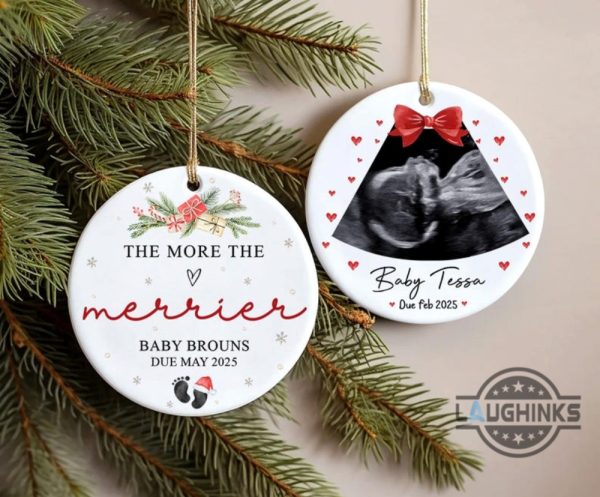 custom ultrasound christmas ornament expecting a baby from new parent xmas home decoration pregnancy announcement gift laughinks 2