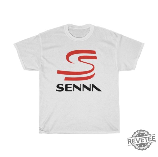 Ayrton Senna Logo Brazilian Racing Legend T Shirt Ayrton Senna T Shirt Hoodie Sweatshirt revetee 1