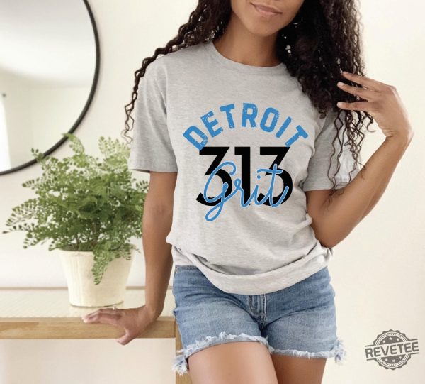 Detroit Grit Nfl Shirts Lions Football T Shirt Super Bowl Tee Football Tshirt Black Owned Shop Detroit Shirts 313 Detroit Lions Grit Shirt revetee 3