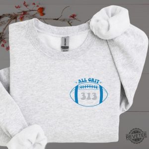 Detroit Lions Football Sweatshirt One Shot Sweater Detroit Grit Eminem Crewneck 313 Shirt Detroit Lions Grit Shirt revetee 3