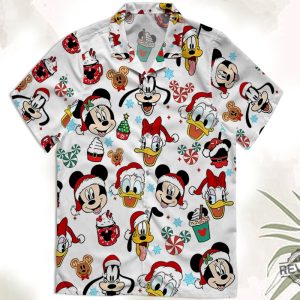 Mickey Mouse And Friends Christmas Candy Hawaiian Shirt Disneyland Xmas Holiday Hawaii Shirt Disney Christmas Shirt revetee 2