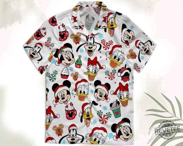 Mickey Mouse And Friends Christmas Candy Hawaiian Shirt Disneyland Xmas Holiday Hawaii Shirt Disney Christmas Shirt revetee 2