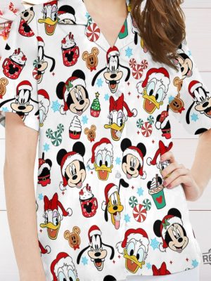 Mickey Mouse And Friends Christmas Candy Hawaiian Shirt Disneyland Xmas Holiday Hawaii Shirt Disney Christmas Shirt revetee 4