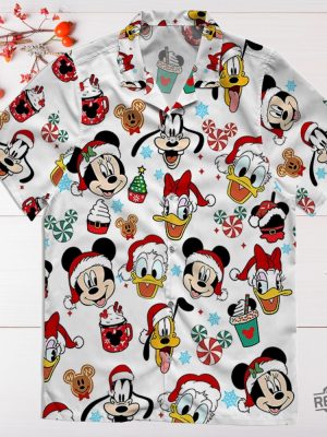 Mickey Mouse And Friends Christmas Candy Hawaiian Shirt Disneyland Xmas Holiday Hawaii Shirt Disney Christmas Shirt revetee 5