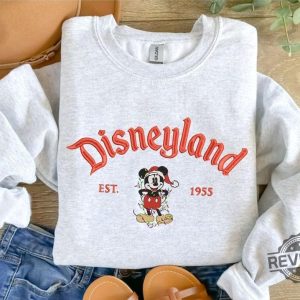 Disneyland Mickey Christmas Embroidered Sweatshirt Shirt Hoodie Disney Christmas Embroidery Hoodie Disney Christmas Shirt revetee 2