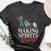 Making Spirits Bright Hitchhiking Ghosts Santa Hat Merry Christmas Haunted Mansion Shirt Disney Christmas Shirt Hoodie Sweatshirt revetee 1