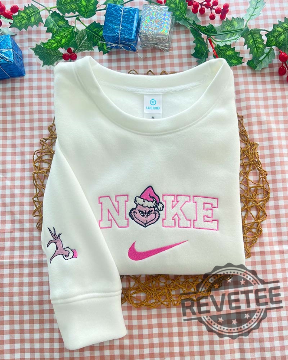 Christmas Friends Crewneck Sweatshirts Holiday Sweater Christmas Sweater Embroidered Sweatshirt Gingerbread Santa Gift Disney Christmas Shirt