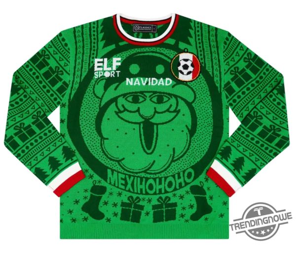 Mexicohohoho Christmas Ugly Sweater Fun And Festive Holiday Sweater With Mexican Flair trendingnowe 1