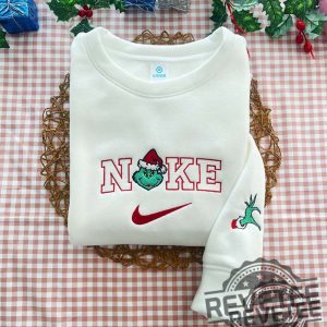 Grinch Embroidered Sweatshirt Hoodie T Shirt Disney Christmas Shirt revetee 2 1