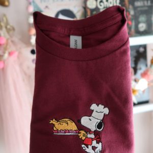 Snoopy Thanksgiving Embroidered T Shirts Crewnecks Sweatshirt Hoodie revetee 2