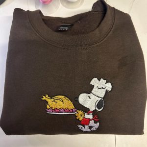 Snoopy Thanksgiving Embroidered T Shirts Crewnecks Sweatshirt Hoodie revetee 3