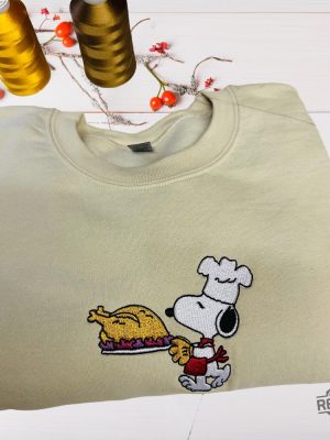 Snoopy Thanksgiving Embroidered T Shirts Crewnecks Sweatshirt Hoodie revetee 4