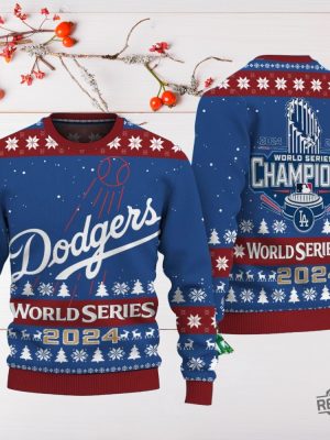 Los Angeles Dodgers World Series Ugly Sweater La Dodgers World Series 2024 Ugly Sweater Shirt Dodgers Championship Shirt revetee 2