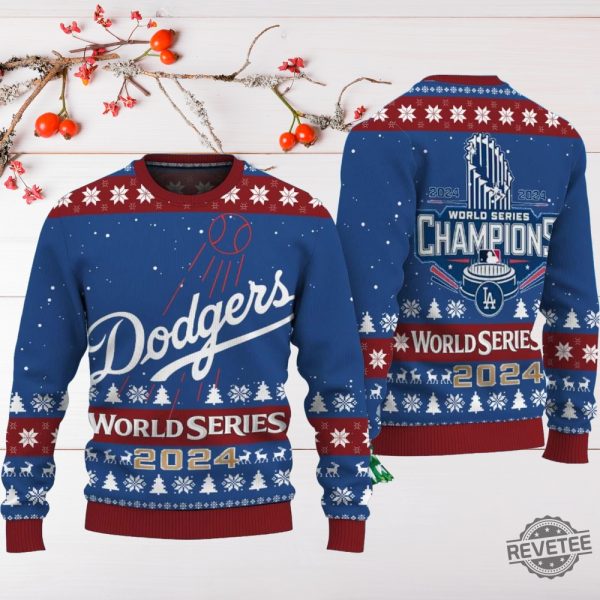 Los Angeles Dodgers World Series Ugly Sweater La Dodgers World Series 2024 Ugly Sweater Shirt Dodgers Championship Shirt revetee 2