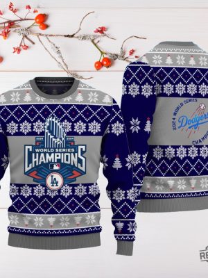 2024 La Dodgers World Series Champions Ugly Sweater Shirt Dodgers Championship Shirt Dodgers World Series Shirt 2024 revetee 2