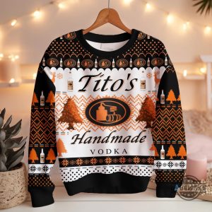 titos christmas sweater handmade vodka artificial wool ugly sweatshirt