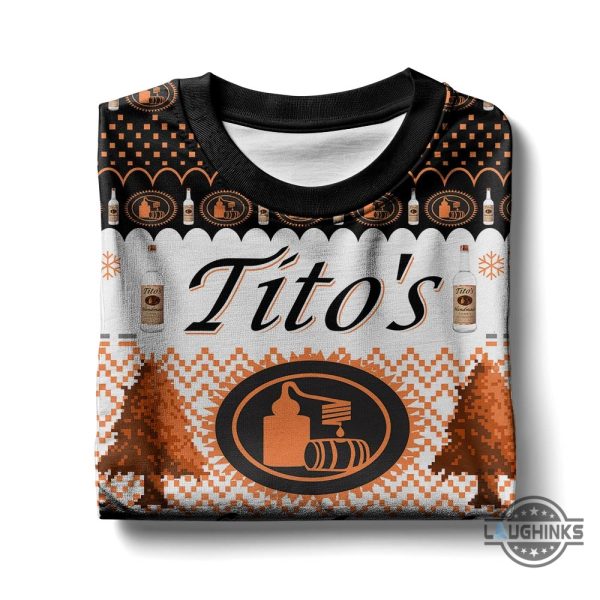 titos christmas sweater handmade vodka artificial wool ugly sweatshirt