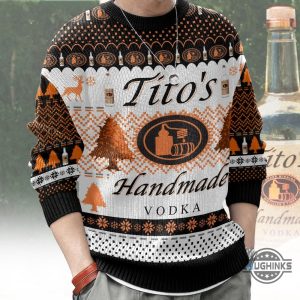 titos christmas sweater handmade vodka artificial wool ugly sweatshirt