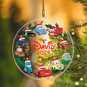 lightning mcqueen christmas ornament personalized disney car acrylic ornament 2024 laughinks 1