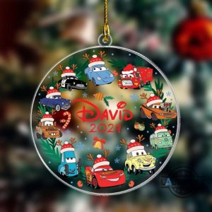 lightning mcqueen christmas ornament personalized disney car acrylic ornament 2024 laughinks 2