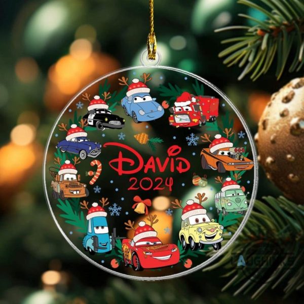 lightning mcqueen christmas ornament personalized disney car acrylic ornament 2024 laughinks 4