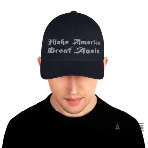 dark gothic embroidered maga hat elon musk make america great again baseball cap white letters version laughinks 7