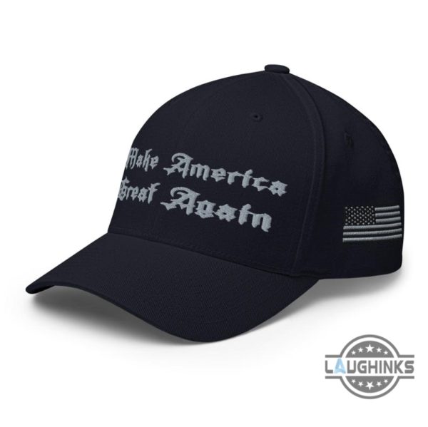 dark gothic embroidered maga hat elon musk make america great again baseball cap white letters version laughinks 8