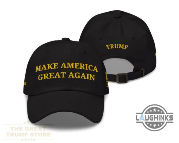 black and yellow maga hat donald trump gold dark make american great again never surrender embroidered baseball cap laughinks 5