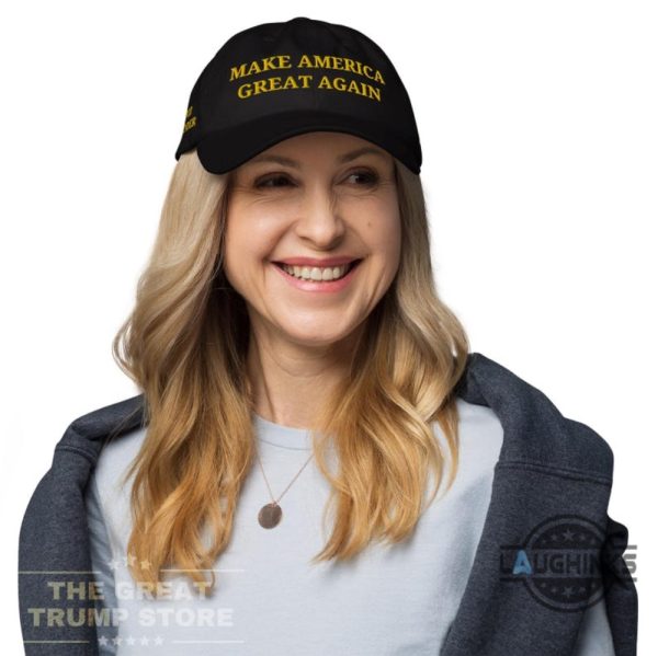 black and yellow maga hat donald trump gold dark make american great again never surrender embroidered baseball cap laughinks 6