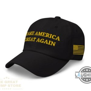 black and yellow maga hat donald trump gold dark make american great again never surrender embroidered baseball cap laughinks 8